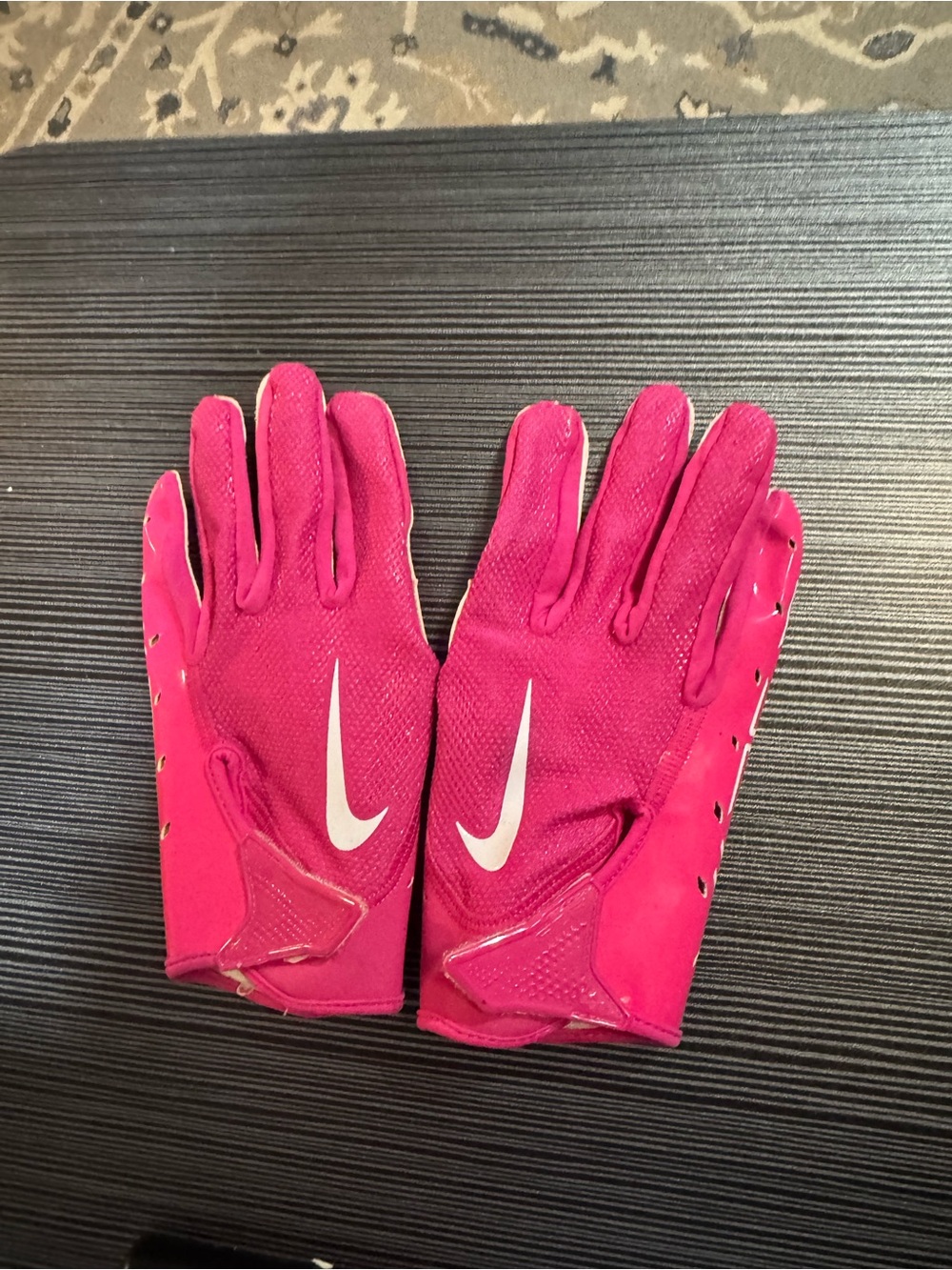 Nike Hot Pink Performance Gloves with White Swoosh